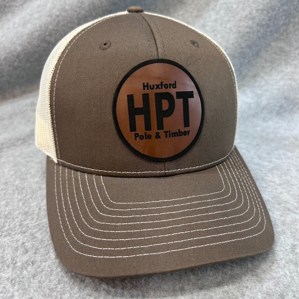HPT Huxford Pole & Timber Mens Brown Richardson Hat Trucker Snapback OSFM